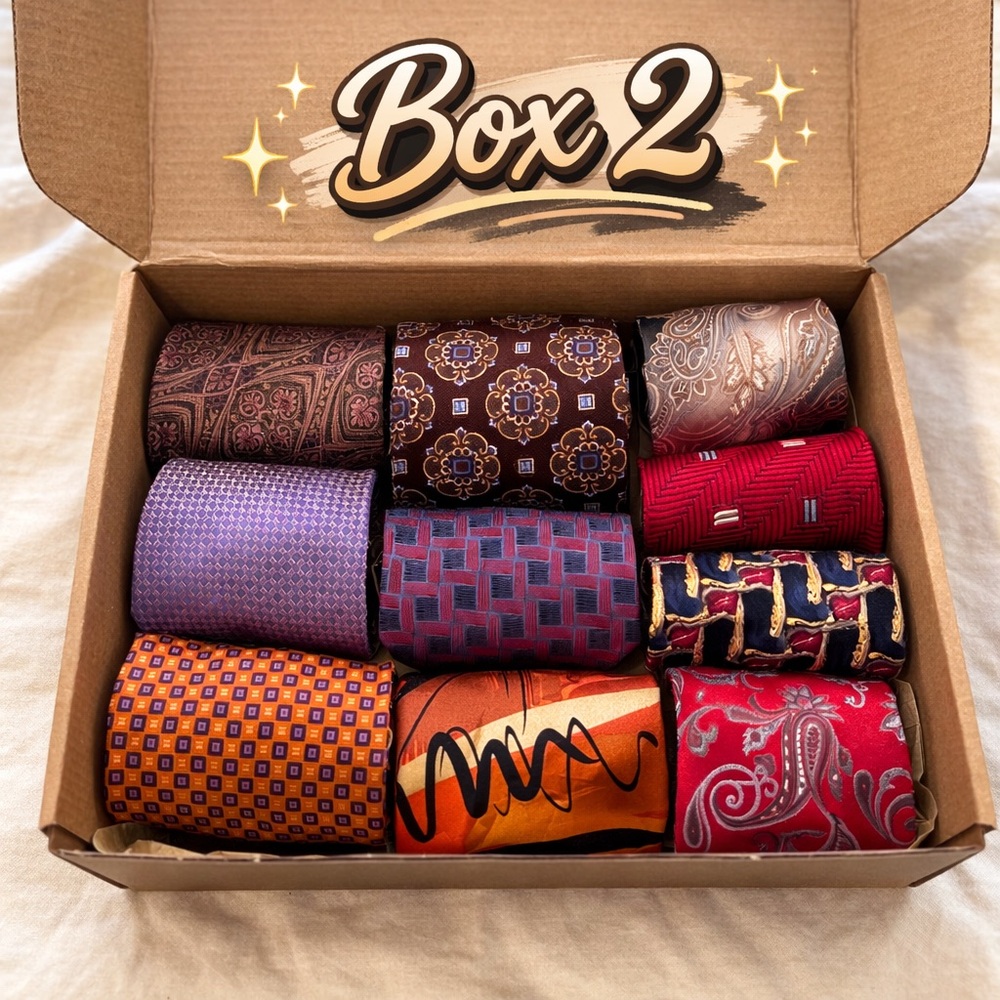 Box 2 - Assorted Patterned Ties Box - image 1